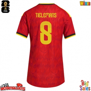 Belgium Youri Tielemans #8 Replica Home Stadium Shirt for Women World Cup 2026 Short Sleeve